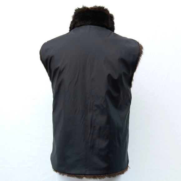 Giacca Reversible Faux Mink Fur Vest Size Small - Picture 4 of 12